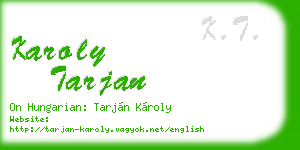 karoly tarjan business card