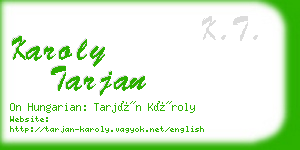 karoly tarjan business card